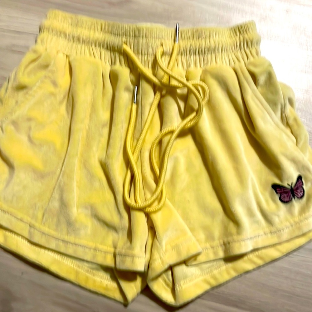 very soft yellow sleeping shorts